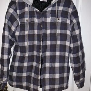 plaid jacket with hood